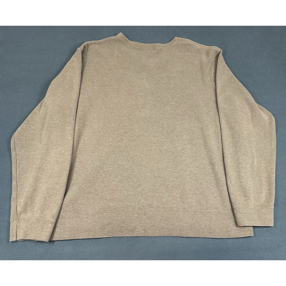 Vintage Polo Ralph Lauren Sweater Mens Size 2XL Tan Beige V Neck Pullover